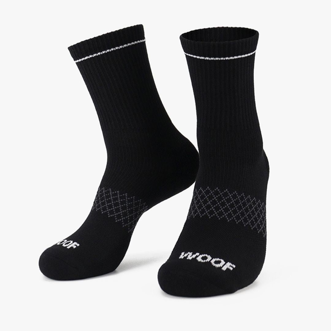 Black Bamboo Crew Compression Socks