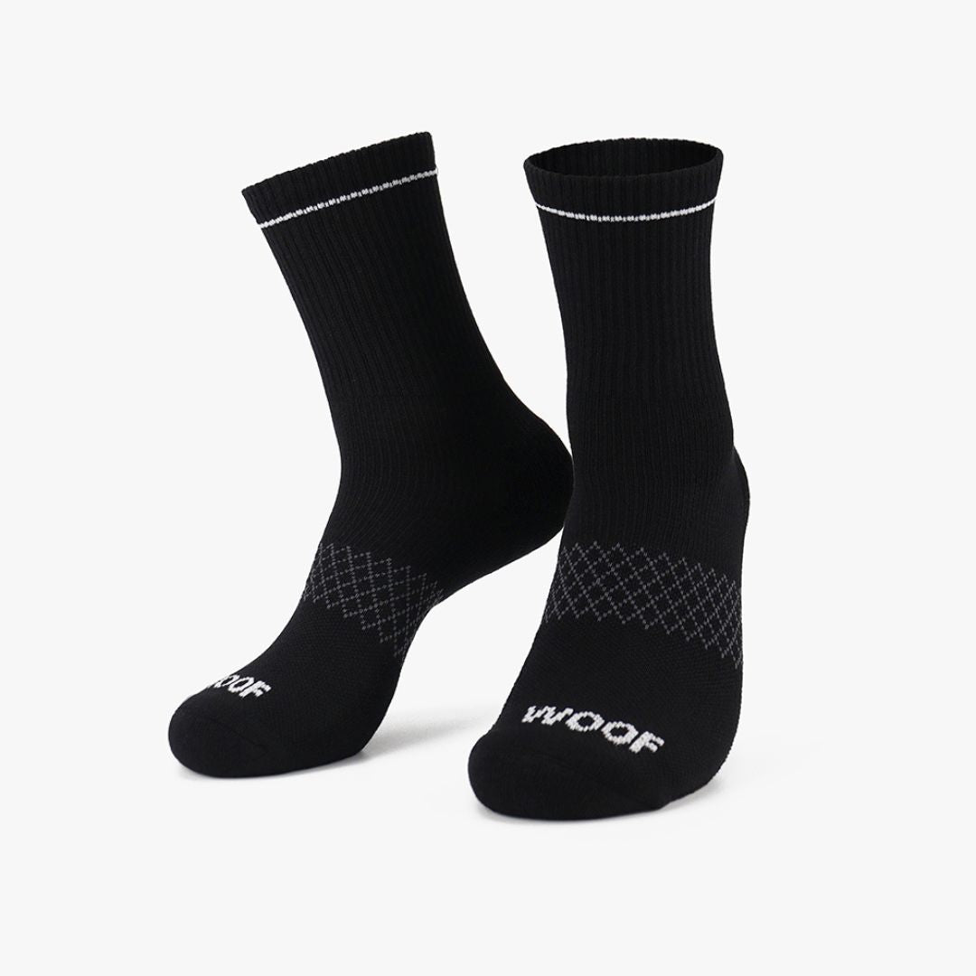 Black & White Bamboo Crew Compression Socks 4 Pack