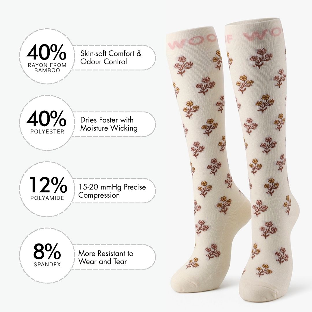 Pick a Posy Bamboo Compression Socks